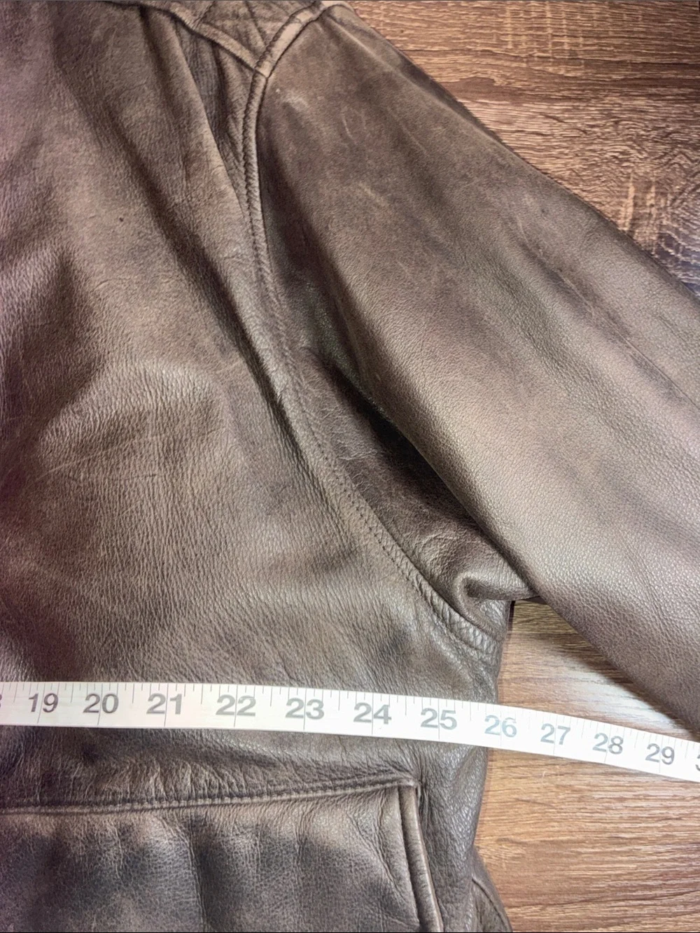 VINTAGE ROUNDTREE & YORKE LEATHER BOMBER MENS JACKET BROWN SIZE XL